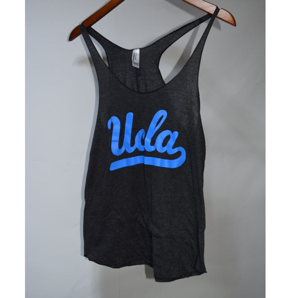 UCLA Bruins American Apparel Tri-Blend Racerback Tank Top Charcoal Blue Small
